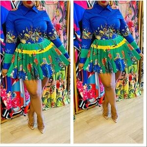 BRAND New two piece pleated skirt set...NEVER WORN